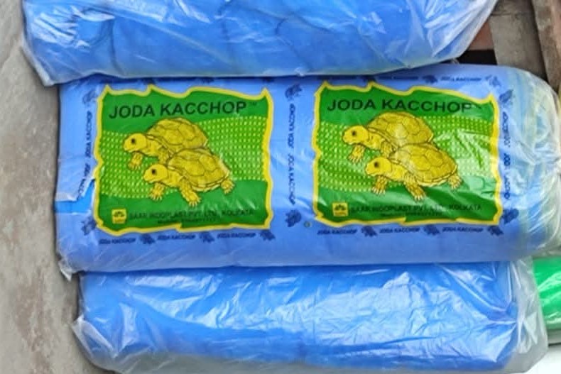 Poly lining pond